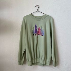 Green Pine Tree Sweatshirt